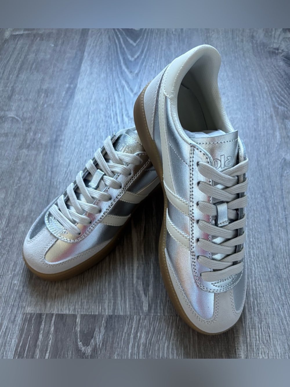 NEW Gola Women's Viper Metallic Silver Sneakers size 6.5
